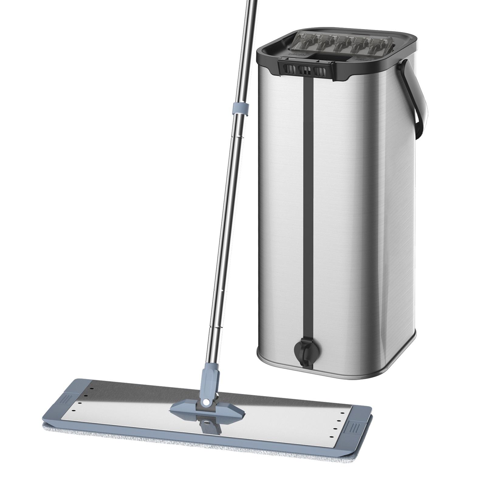 X1 Self-washed Double Drive Magic stainless steel flat mop bucket set
