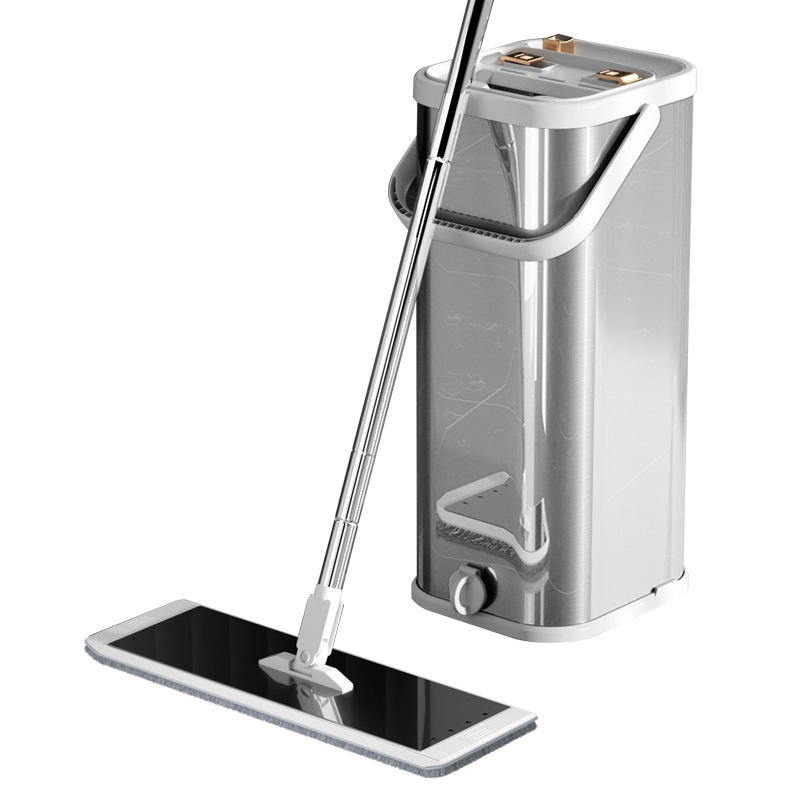 PB36  Dirty Water seperation system stainless steel flat mop bucket set