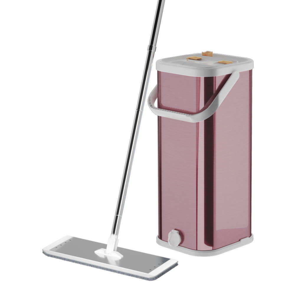 PB36  Dirty Water seperation system stainless steel flat mop bucket set