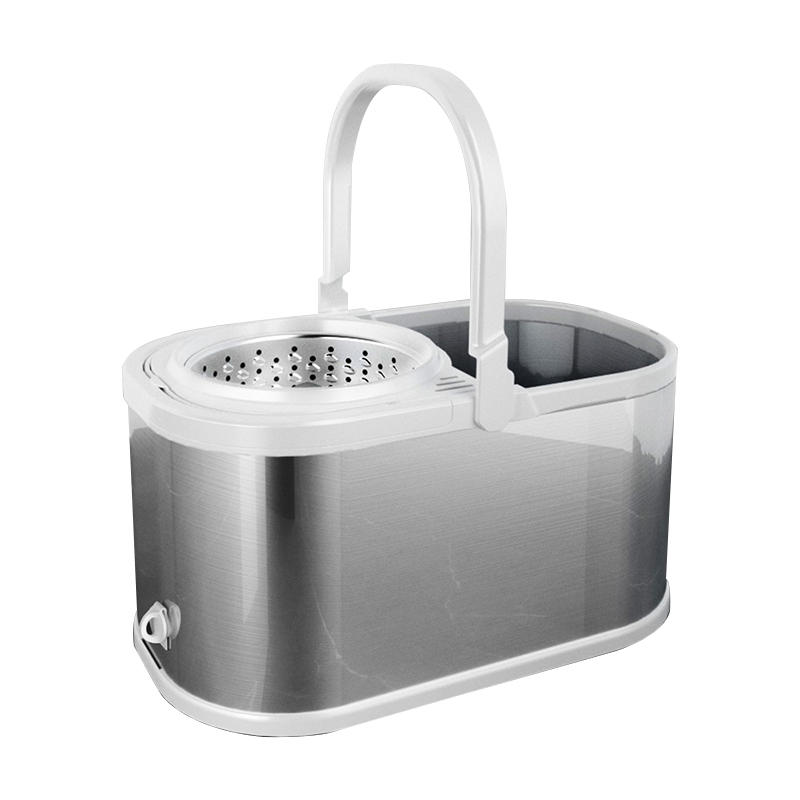 Y5 round removable drying basket stainless steel spin mop bucket set